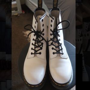 Dr. Martens white combat boot